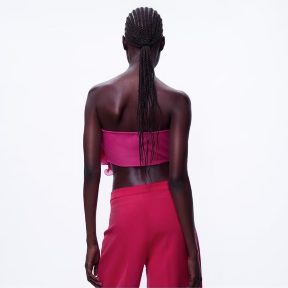 Zara Cropped Ruffled Top - Picture 9 of 10
